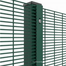 High security prison welded 358 mesh fence anti climbed 1/2x3 inch 8gauge galvanized wire powers coated